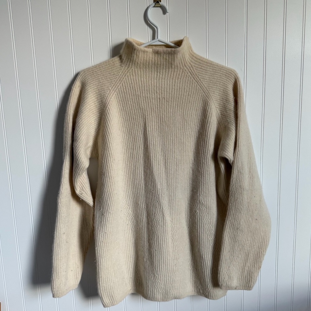 Vintage Wool & Angora Mock Neck Sweater